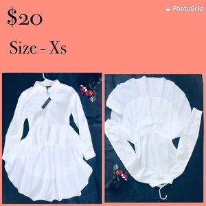 white dress shirt size xs